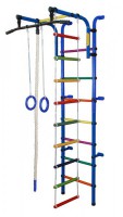 Детский спортивный комплекс "Орленок" синий-радуга - Интернет магазин тренажеров и спортивных товаров Ural Fitness в Екатеринбурге Урал Фитнес продажа тренажеров беговая дорожка велотренажер эллиптический тренажер теннисный стол электромобиль велосипед батут для детей снегокат санки