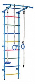 Детский спортивный комплекс Формула здоровья Start 1 голубой радуга - Интернет магазин тренажеров и спортивных товаров Ural Fitness в Екатеринбурге , Москва, Московская область Урал Фитнес продажа тренажеров беговая дорожка велотренажер эллиптический тренажер теннисный стол велосипед батут для детей 