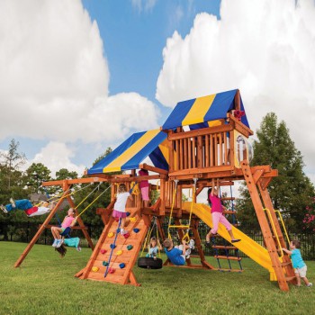 Детский городок Superior Play Systems Техасец 5,5 без спиральной горки - Интернет магазин тренажеров и спортивных товаров Ural Fitness в Екатеринбурге , Москва, Московская область Урал Фитнес продажа тренажеров беговая дорожка велотренажер эллиптический тренажер теннисный стол велосипед батут для детей 