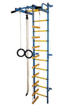 Детский спортивный комплекс "Карапуз"  синий-желтый - Интернет магазин тренажеров и спортивных товаров Ural Fitness в Екатеринбурге , Москва, Московская область Урал Фитнес продажа тренажеров беговая дорожка велотренажер эллиптический тренажер теннисный стол велосипед батут для детей 