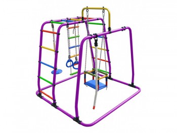 Детский спортивный комплекс "Игрунок"  фиолетовый-радуга - Интернет магазин тренажеров и спортивных товаров Ural Fitness в Екатеринбурге , Москва, Московская область Урал Фитнес продажа тренажеров беговая дорожка велотренажер эллиптический тренажер теннисный стол велосипед батут для детей 