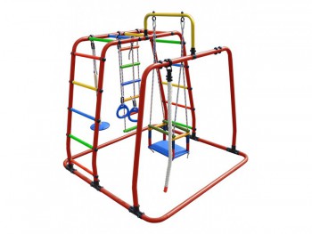 Детский спортивный комплекс "Игрунок" красный-радуга - Интернет магазин тренажеров и спортивных товаров Ural Fitness в Екатеринбурге , Москва, Московская область Урал Фитнес продажа тренажеров беговая дорожка велотренажер эллиптический тренажер теннисный стол велосипед батут для детей 