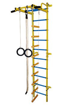 Детский спортивный комплекс "Карапуз" желтый-синий - Интернет магазин тренажеров и спортивных товаров Ural Fitness в Екатеринбурге , Москва, Московская область Урал Фитнес продажа тренажеров беговая дорожка велотренажер эллиптический тренажер теннисный стол велосипед батут для детей 